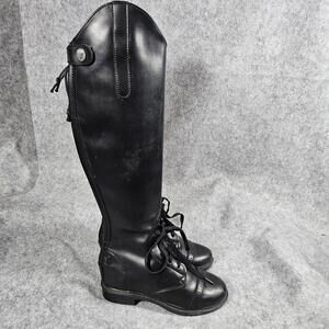 TuffRider Kids English Starter Back Zip Riding Boots Black Youth Size 3